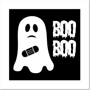 Boo boo....get it?  A ghost with a minor injury...hilarious! Posters and Art